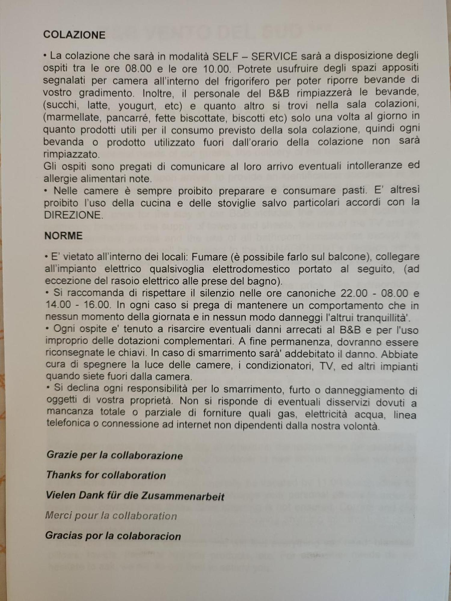 B&B Vento Del Sud Palermo Luaran gambar